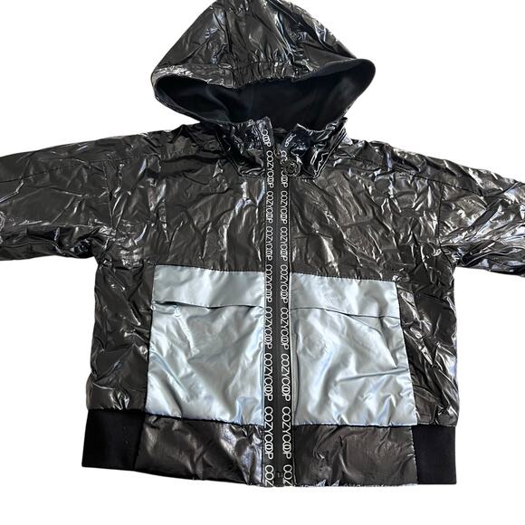 Cozycoop boys black colorblock waterproof windbreaker spring fall jacket size 3 - Picture 1 of 7